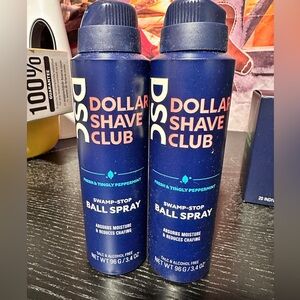 (2) Dollar Shave Club Swamp Stop Ball Spray  Minty Tingle DSC 3.4oz